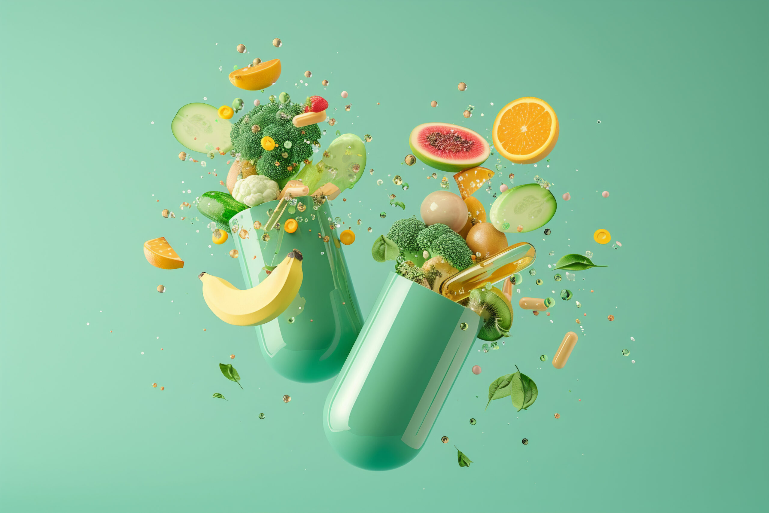 view-healthy-food-incased-pill-shaped-container